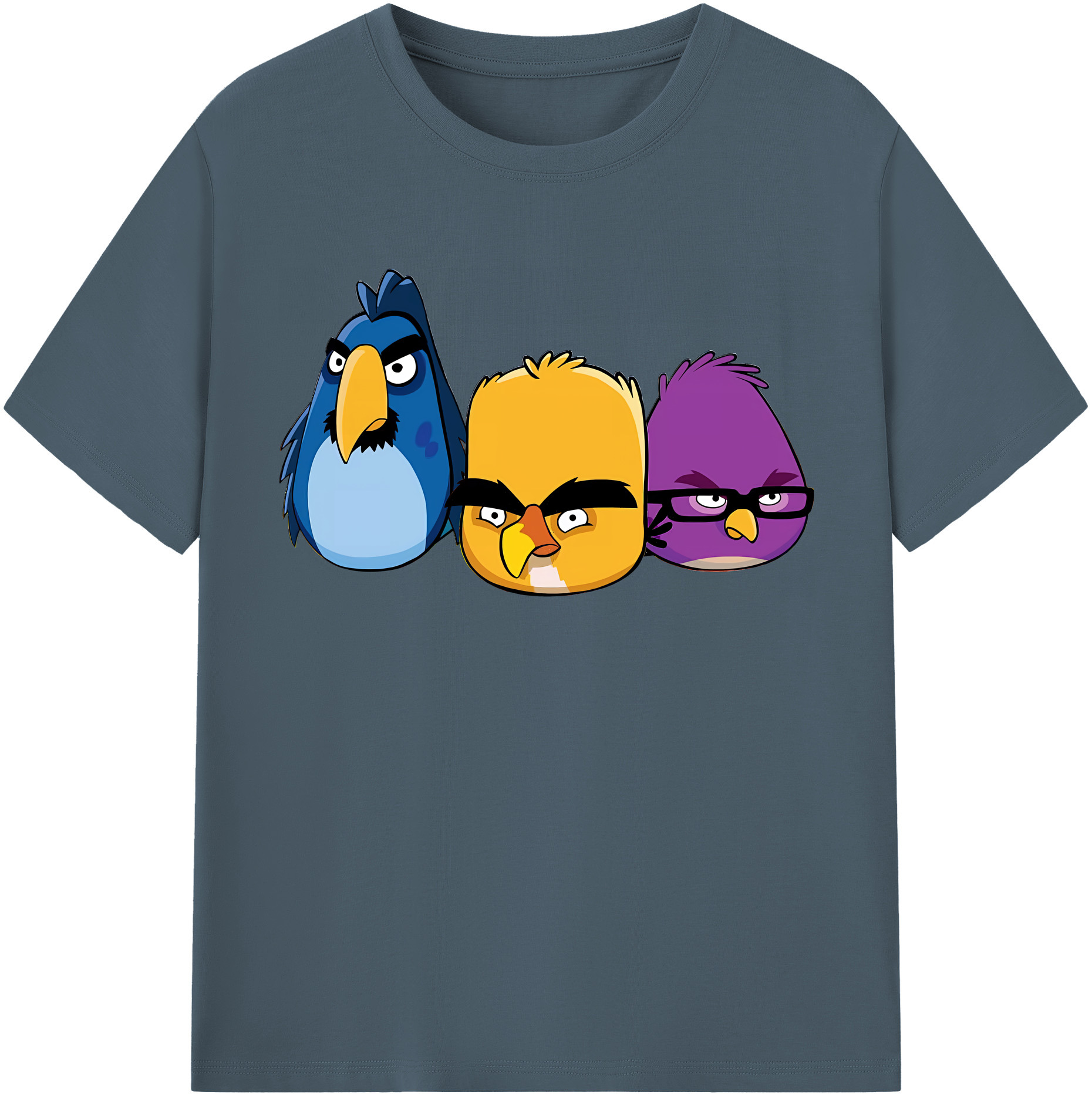（画像用） Angry Birds アングリーバード 綿100％半袖Tシャツ（フロントプリント）